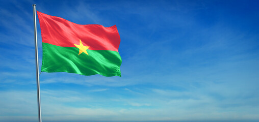 The National flag of Burkina Faso