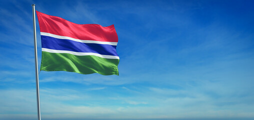 The National flag of Gambia