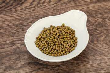 Vegetarian cuisine - dry green lentil