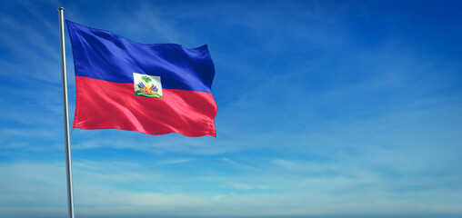 The National flag of Haiti