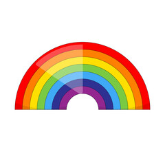 Rainbow arch icon multicolor lgbt gay pride symbol vector illustration
