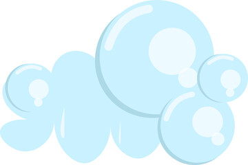 Soap Bubbles Water Circle Clean Foam illustration Vector