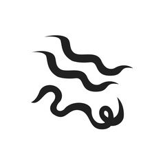 Virus ebola black glyph icon. Bacteria, microorganism sign. Microscopic germ cause diseases concept. Pictogram for web, mobile app. UI UX design element.