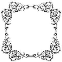 Classical baroque vector of vintage element for design. Decorative design element filigree calligraphy vector. You can use for wedding decoration of greeting card and laser cutting.