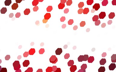 Dark Red vector red pattern of geometric circles, shapes. Colorful mosaic banner. Geometric background with colored disks.