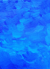 blue background with acrylic paints on canvas