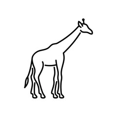Giraffe vector icon. African wildlife, savannah animal.