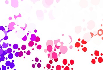 Light Pink, Yellow vector backdrop with dots.