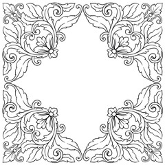 Classical baroque vector of vintage element for design. Decorative design element filigree calligraphy vector. You can use for wedding decoration of greeting card and laser cutting.