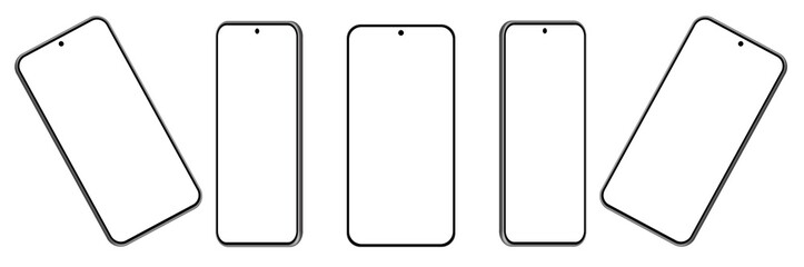 Cell phone mockups, vector phone mockups