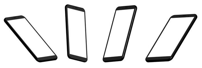 Cell phone mockups, vector phone mockups