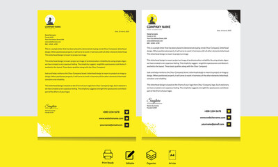  Business letterhead template design.Letterhead Modern abstract Elegant print-ready template Design For your Business Identity.
