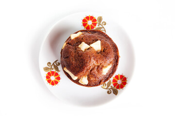 Nutrition concept -Healthy small quiche over white background. Healthy food, Diet, Detox, Clean Eating or Vegetarian concept.