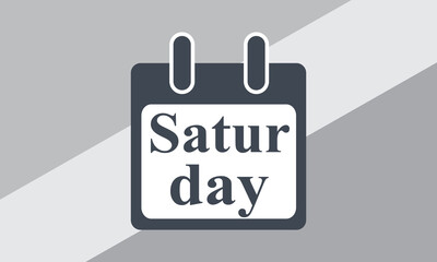 saturday Event Date Vector icon, Calendar date icon.
