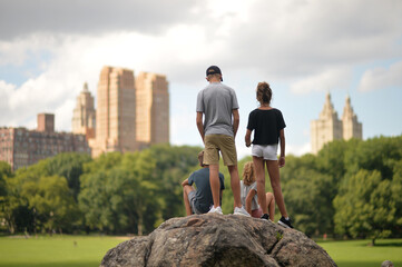 People in Park in New York city. USA