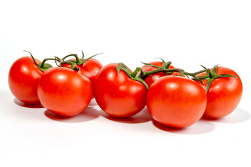 Fresh Red Tomatoes Isolated On White