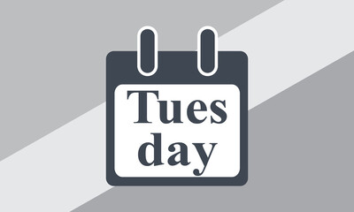 tuesday Event Date Vector icon, Calendar date icon.