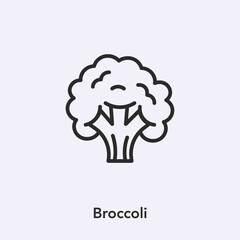 broccoli icon vector sign symbol