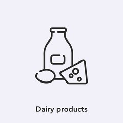 dairy products icon vector sign symbol