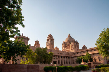 Fototapeta na wymiar Umaid Bhawan Palace, located in Jodhpur in Rajasthan, India