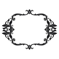 Classical baroque vector of vintage element for design. Decorative design element filigree calligraphy vector. You can use for wedding decoration of greeting card and laser cutting.