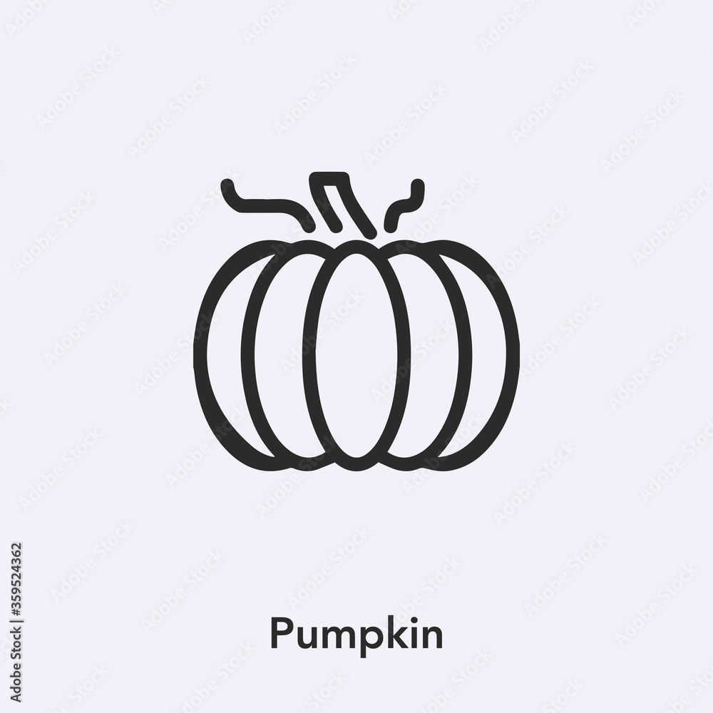 Wall mural pumpkin icon vector sign symbol