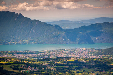 Vue aérienne d'Aix les Bains