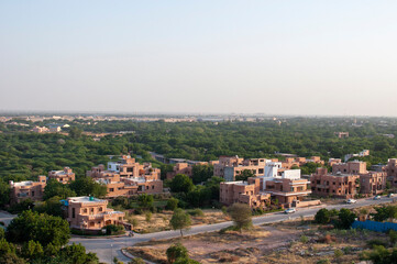 Fototapeta na wymiar the cityscape of jodhpur from the top mehrangarh fort
