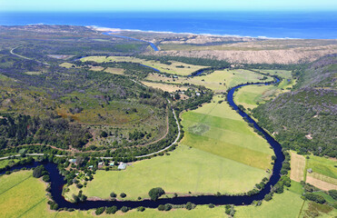 Cape Town, Western Cape / South Africa - 02/05/2019: Aerial photo of Buffels Bay