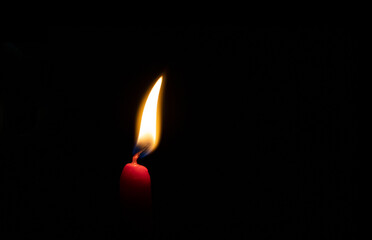 candle in night, A luminous candle in the dark