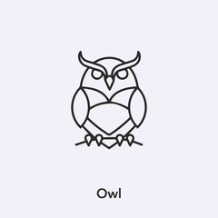owl icon vector sign symbol