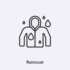 raincoat icon vector sign symbol