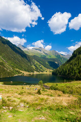 Alpine mountain lake Riesachsee near Schladming in Austria