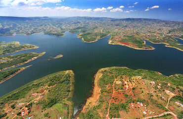 Inanda, Kwa-Zulu Natal / South Africa - 10/15/2018: Aerial photo of Inanda Dam