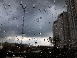 raindrops on window