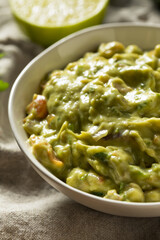 Homemade Organic Guacamole and Chips