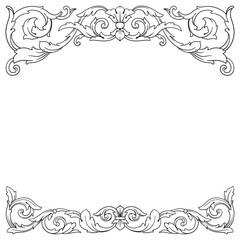Classical baroque vector of vintage element for design. Decorative design element filigree calligraphy vector. You can use for wedding decoration of greeting card and laser cutting.
