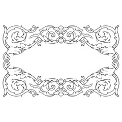 Classical baroque vector of vintage element for design. Decorative design element filigree calligraphy vector. You can use for wedding decoration of greeting card and laser cutting.
