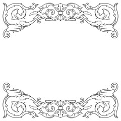 Classical baroque vector of vintage element for design. Decorative design element filigree calligraphy vector. You can use for wedding decoration of greeting card and laser cutting.