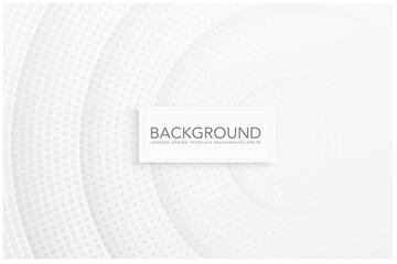 Modern white hexagon design on white background, vector illustration - Vector