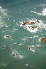 Cape Town, South Africa / South Africa - 02/03/2007: Aerial photo of rocks in the ocean