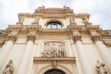 Facade of the sanctuary of the Madonna di Monte Berico, Vicenza - Italy