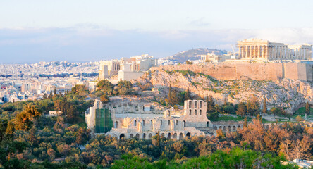 Fototapeta na wymiar Famous skyline of Athens, Greece