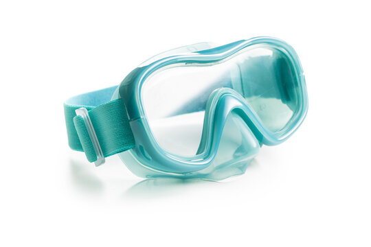 Blue diving mask.