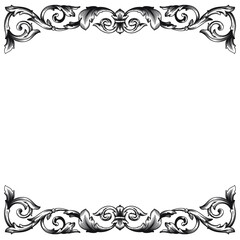 Classical baroque vector of vintage element for design. Decorative design element filigree calligraphy vector. You can use for wedding decoration of greeting card and laser cutting.