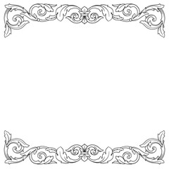 Classical baroque vector of vintage element for design. Decorative design element filigree calligraphy vector. You can use for wedding decoration of greeting card and laser cutting.