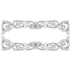 Classical baroque vector of vintage element for design. Decorative design element filigree calligraphy vector. You can use for wedding decoration of greeting card and laser cutting.