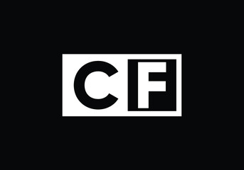 Initial Monogram Letter C F Logo Design Vector Template. C F Letter Logo Design