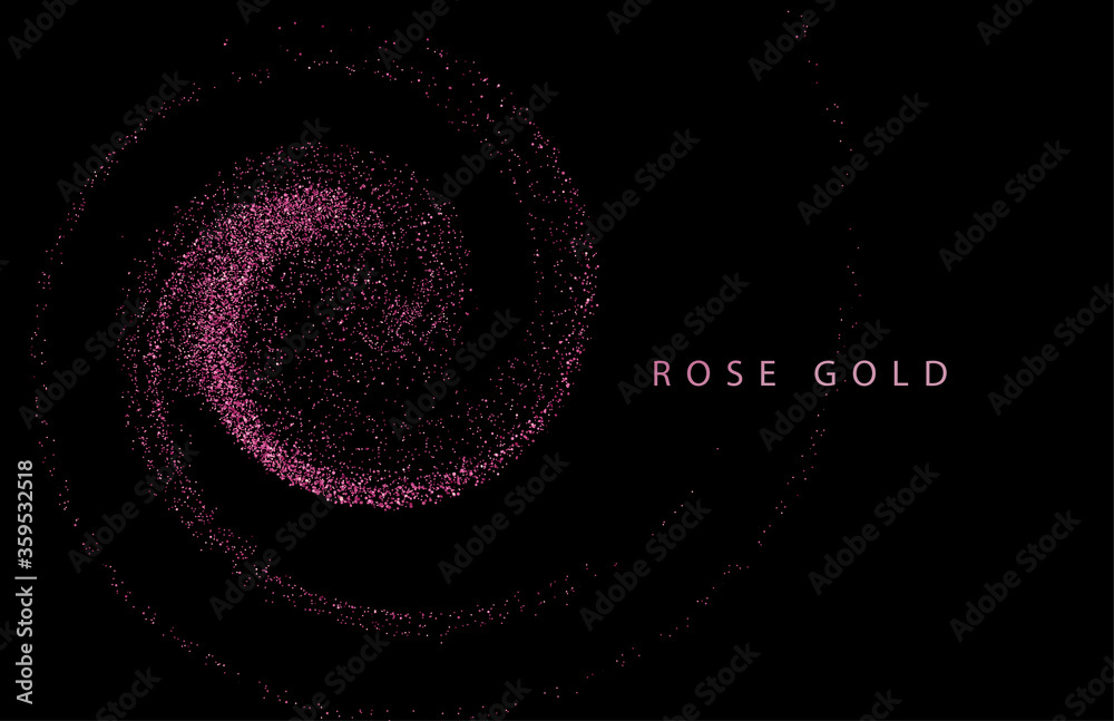 Poster abstract shiny color rose gold wave design element
