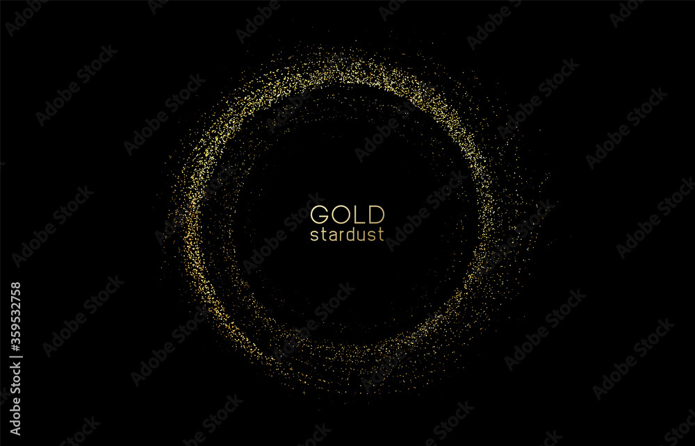 Aufkleber abstract shiny color gold wave design element